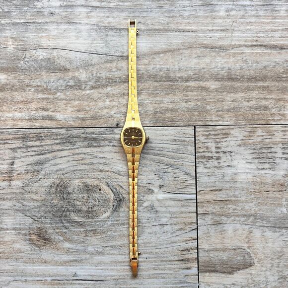 Berenger Vintage Gold Tone Dainty Cocktail Watch Womens Quartz Square Round main image 9